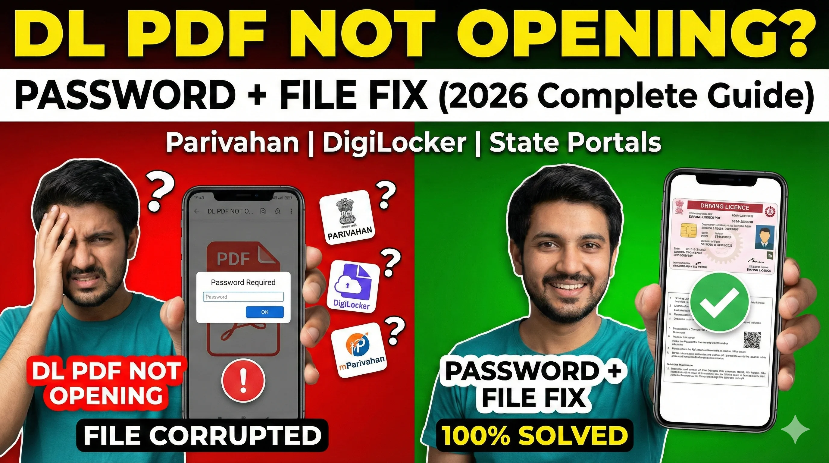 DL PDF not opening - password and file fix