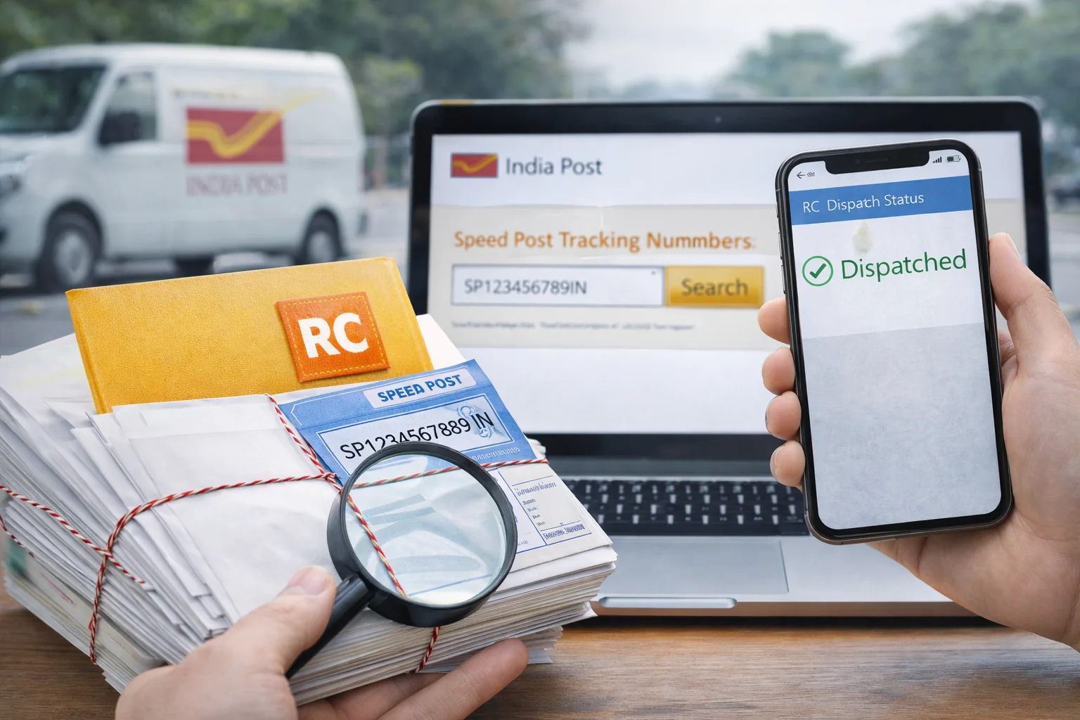 RC dispatch status and Speed Post tracking guide