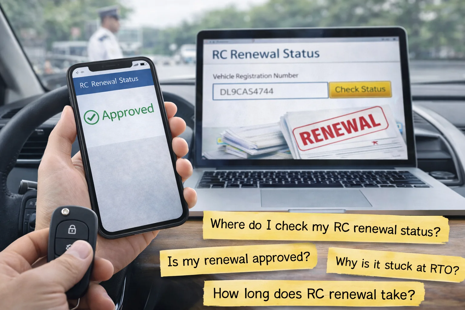 RC renewal status check online - Vahan guide